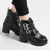 7.5cmヒール 厚底3ベルトブーツ ☆1639 | LibertyDoll | 詳細画像5 