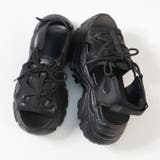 オールブラック | 7cmヒール ワンピース セットアップ 厚底スポーツサンダル ☆1684 | LibertyDoll