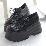 ブラックエナメル | 9cmヒール ワンピース 韓国ファッション 厚底Uチップシューズ ☆1693 | LibertyDoll