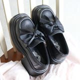 ブラックPU | 8cmヒール ワンピース 韓国ファッション リボンローファー ☆1698 | LibertyDoll