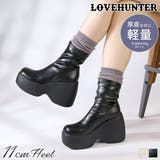 11cmヒール オフィス カジュアル 厚底ストレッチブーツ ☆1903 | LibertyDoll | 詳細画像1 