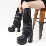 10cmヒール ワンピース オフィス 厚底カバーブーツ ☆2200 | LibertyDoll | 詳細画像6