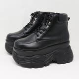 ブラック | 9.5cmヒール ストリート セットアップ ワンピース 厚底ブーツ ☆2211 | LibertyDoll