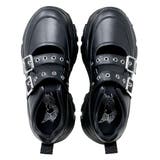 オフィス カジュアル セットアップ 軽量厚底ダブルベルトスニーカー ☆2233 | LibertyDoll | 詳細画像9 