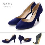 ネイビー | 8cmヒールポインテッドトゥパンプス ☆5405 | LibertyDoll