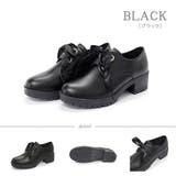 ブラック | 厚底リボンレースアップオックスフォード ☆3580 | LibertyDoll