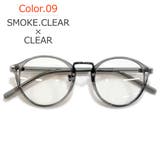 (Col09)SMOKE.CLEAR×CLEAR | サングラス 伊達メガネ メンズ | MERRY PLEASURE