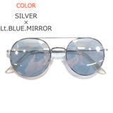 SILVER×Lt.BLUE.MIRROR | サングラス 伊達メガネ メンズ | MERRY PLEASURE