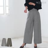 グレンチェック ワイドパンツ レディース | MiiDUE | 詳細画像1 