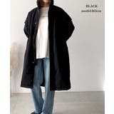 ブラック | 中綿モッズコート ミリタリージャケット ミリタリーコート | MiiDUE