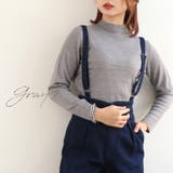 モックネック リブニット ハイネック ニット セーター レディース トップス | MiiDUE | 詳細画像16