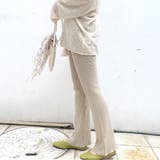 リブ ワイドパンツ フレアパンツ | MiiDUE | 詳細画像12 