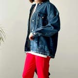 ブルー | デニムジャケット オーバーサイズ レディース | MiiDUE