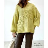 イエロー | ケーブルニット レディース トップス | MiiDUE