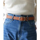 キャメル | スクエアバックルベルト フェイクレザー スクウェアバックル | mili an deni