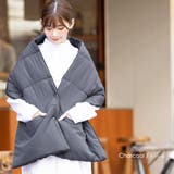 チャコール | 中綿変形ストール ファイバーダウン ベスト | mili an deni