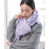 ラベンダー | チェック柄大判ストール 穴あきストール チェック柄 | mili an deni