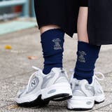 ネイビー(入荷済) | リブクルー丈刺繍ソックス 靴下 肌着 | mili an deni