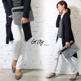 グレー | 全3色 もこもこ クラッチバッグ | mili an deni