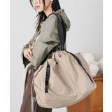 ベージュ | ワッシャーナイロンビッグトートバッグ ショルダーバッグ ハンドバッグ | mili an deni