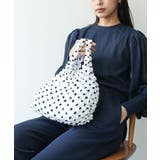 オフホワイト×ブラック | プリーツエコバッグ ハンドバッグ ポケッタブル | mili an deni