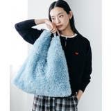 ブルー | エコファーワンハンドルバッグ ハンドバッグ 2WAY仕様 | mili an deni