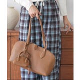 ブラウン | バッグチャーム付きロングハンドルバッグ ショルダーバッグ ハンドバッグ | mili an deni