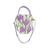 パープルフラワー | ニットトートバッグ レディース 春夏 | mili an deni