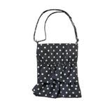 ブラック | ドット柄 フリルトートバッグ レディース | mili an deni