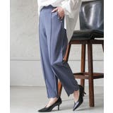 ブルーグレー | レディース パンツ パールスカラップパンツ | mili an deni