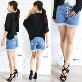 デニムフリンジフロントデザインパンツ パンツ ショートパンツ | mili an deni | 詳細画像5 