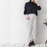 サイドドロストカーゴスカート シャーリング ロング丈 | mili an deni | 詳細画像17 