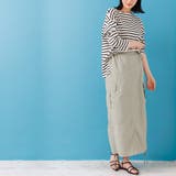 サイドドロストカーゴスカート シャーリング ロング丈 | mili an deni | 詳細画像25 