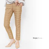 ベージュ | 中綿パンツ 裏起毛 スーパーストレッチ | mili an deni