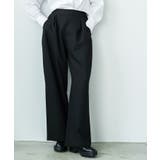 ブラック | ツータックストレートパンツ ワイドパンツ レディース | mili an deni
