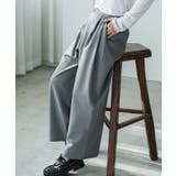 グレー1 | ツータックストレートパンツ ワイドパンツ レディース | mili an deni
