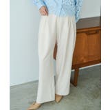 アイボリー | ツータックストレートパンツ ワイドパンツ レディース | mili an deni
