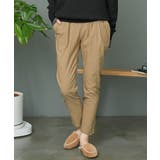 ベージュ | 裏起毛テーパードパンツ スーパーストレッチ 美脚 | mili an deni