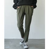 カーキ | 裏起毛テーパードパンツ スーパーストレッチ 美脚 | mili an deni