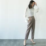 センタープレステーパードパンツ ストレッチ ロング丈 | mili an deni | 詳細画像13