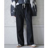 ブラック | コーデュロイ裏フリースボンディングパンツ 裏起毛 ストレッチ | mili an deni