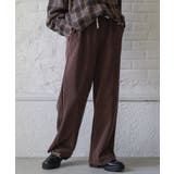 ブラウン | コーデュロイ裏フリースボンディングパンツ 裏起毛 ストレッチ | mili an deni