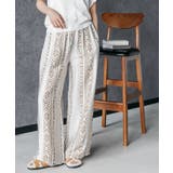 ブラウン | ネイティブ柄イージーワイドパンツ ロング丈 ボトムス | mili an deni