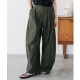 カーキ | ミリタリーカーブパンツ ロング丈 フロントタック | mili an deni