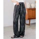 ブラック | グラデーションイージーワイドパンツ ロング丈 ボトムス | mili an deni