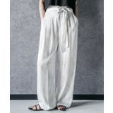 アイボリー | グラデーションイージーワイドパンツ ロング丈 ボトムス | mili an deni