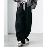 ブラック | スウェットカーブパンツ ロング丈 イージーパンツ | mili an deni