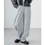 グレー | スウェットカーブパンツ ロング丈 イージーパンツ | mili an deni