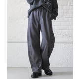 チャコール | 裏ベロアスウェットパンツ 裏起毛 カーブパンツ | mili an deni