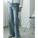 オフホワイト | シャイニー ストレート デニムパンツ | mili an deni